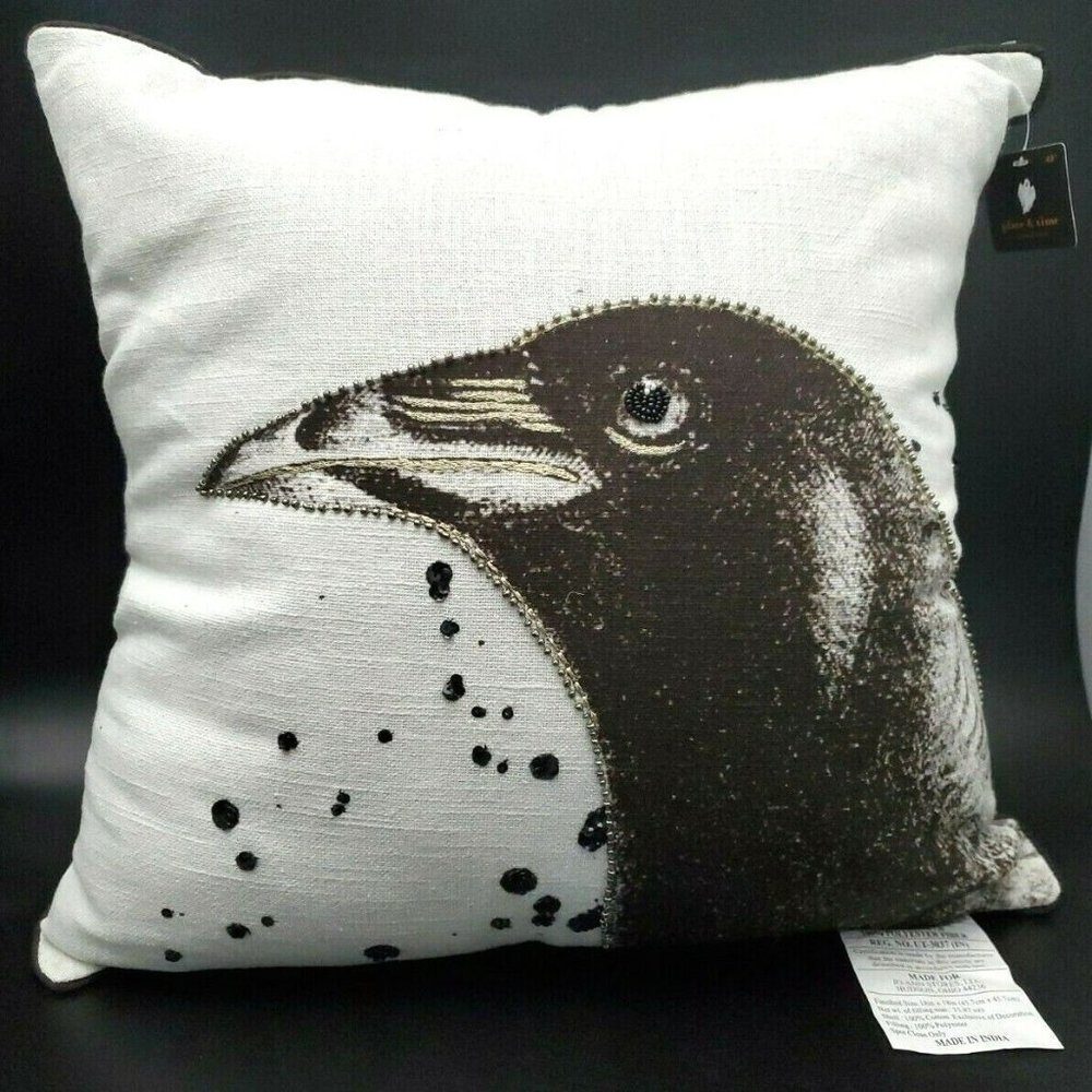 Halloween JO-ANN Stores Pillow "Crow" Throw/Couch/Bed Pillow 18 x18 NEW!
